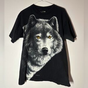 vintage 90s trinity gray wolf single stitch tshirt fits medium